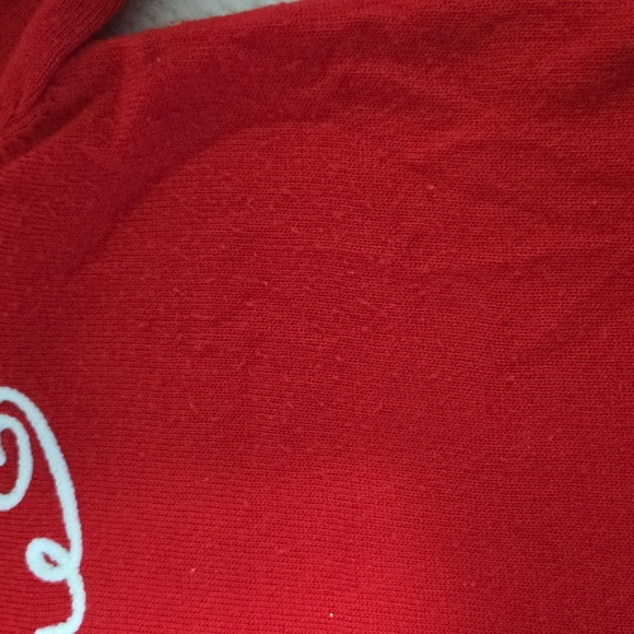 Red Women's Sweater with 'Believe' Design - Picture 3 of 5